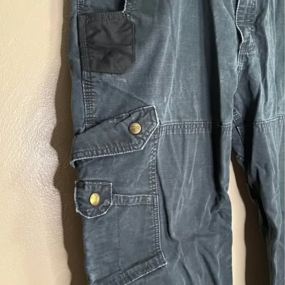 Carhartt Cargo Pants Men's 38x30 Black Relaxed Fit Double Knee B342 BLK Vintage